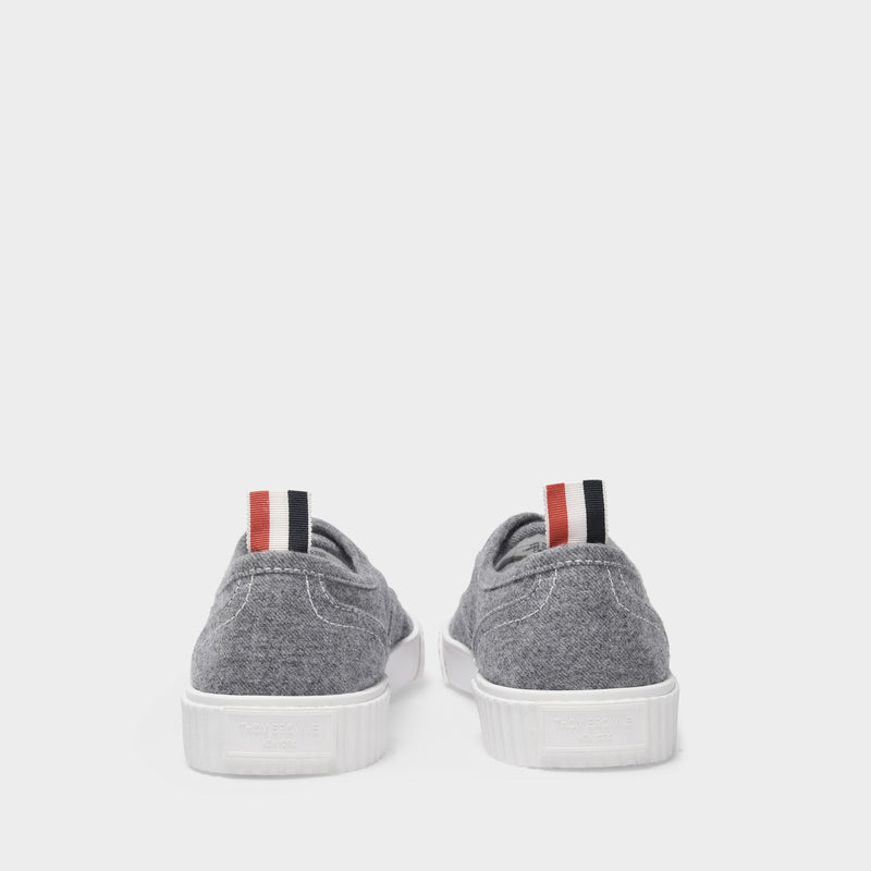 Heritage Trainer in Grey Boiled Wool