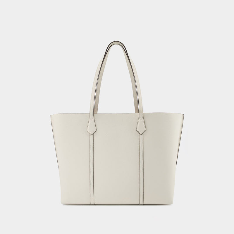Perry Small Tote Bag - Tory Burch - New Ivory - Leather