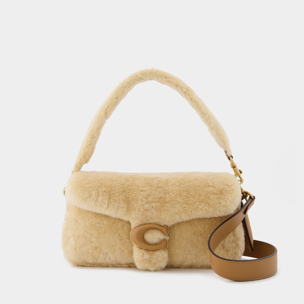 Coach Pillow Tabby 18 Shearling and Leather Bag