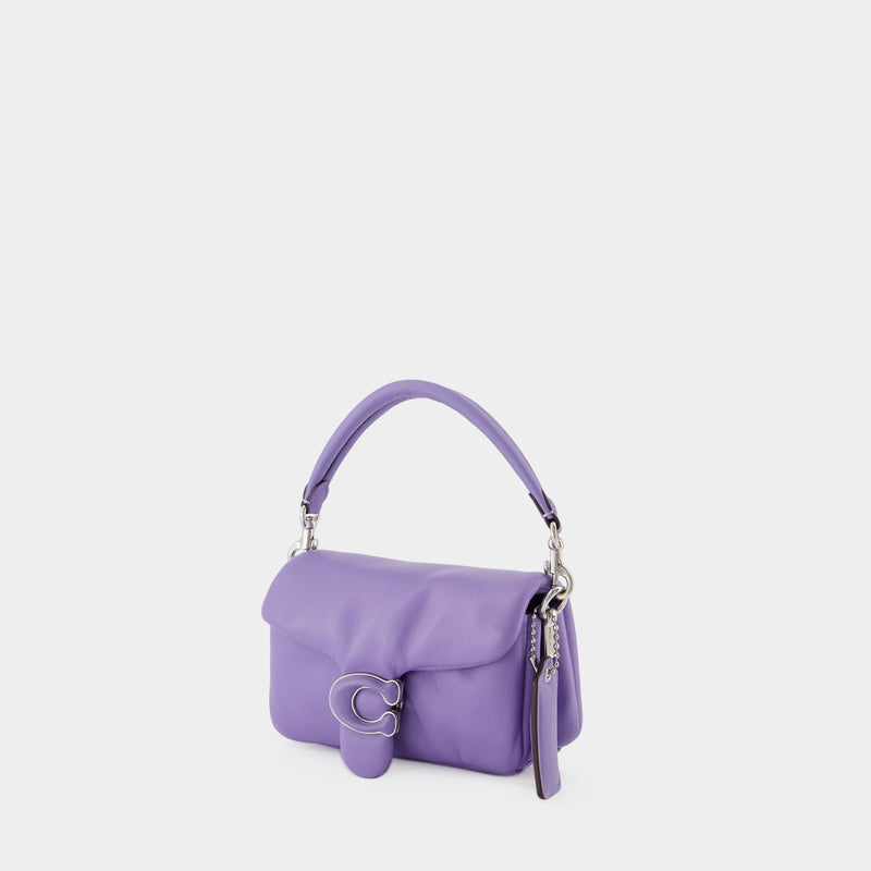 Buy the Coach Leather Chain Shoulder Clutch Purple | GoodwillFinds