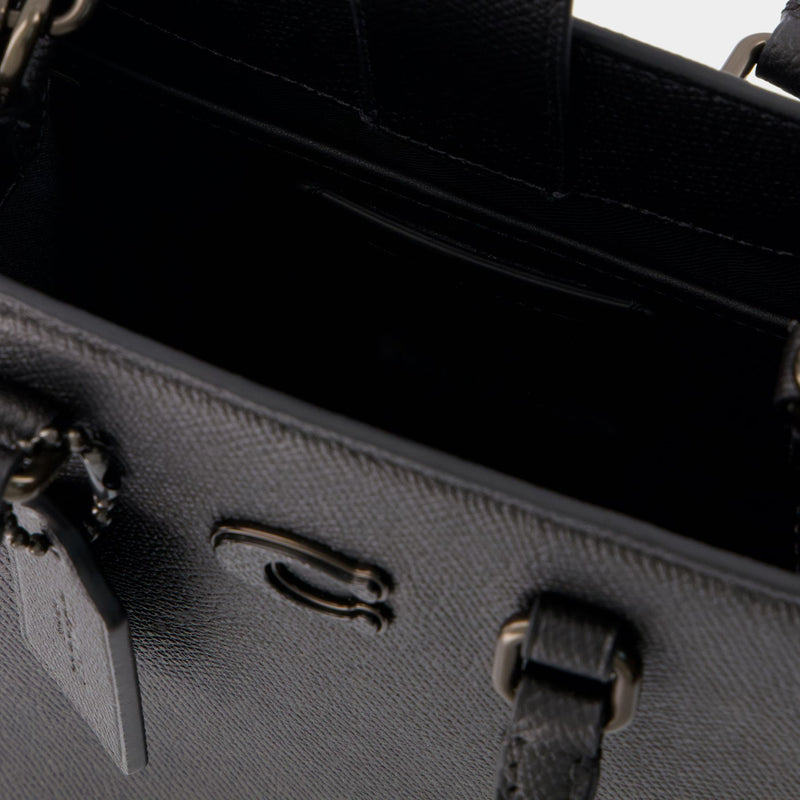 COACH East West Gallery Black Leather Tote Bag Shoulder Handbag Purse  F13098 | eBay