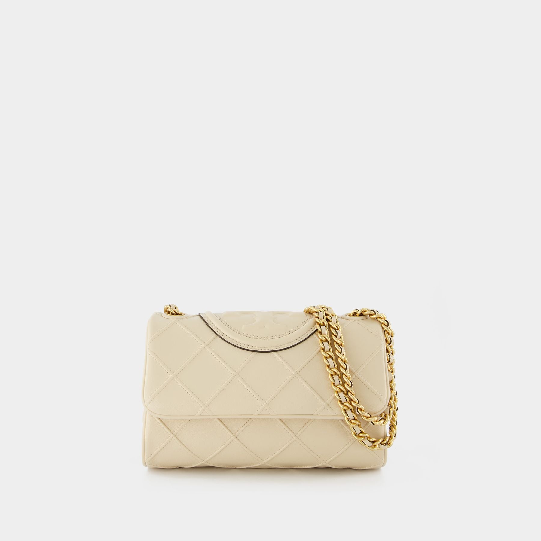 Fleming Soft Small Hobo Bag - Tory Burch - New Cream - Leather