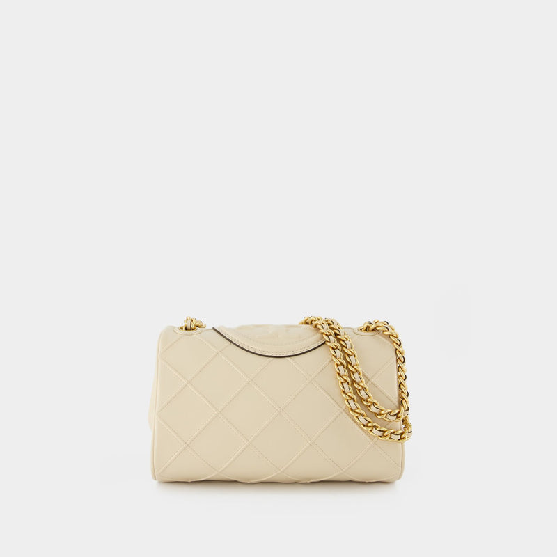 TORY BURCH: Fleming Soft bag in quilted leather - Cream