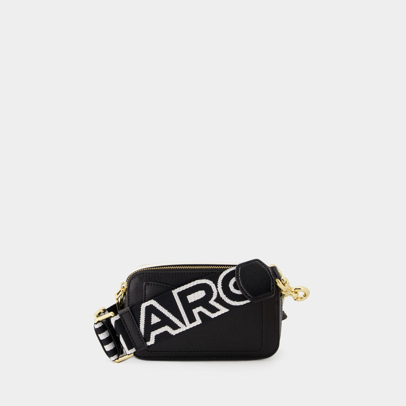 Marc Jacobs The Snapshot Leather Cross Body Bag in Black