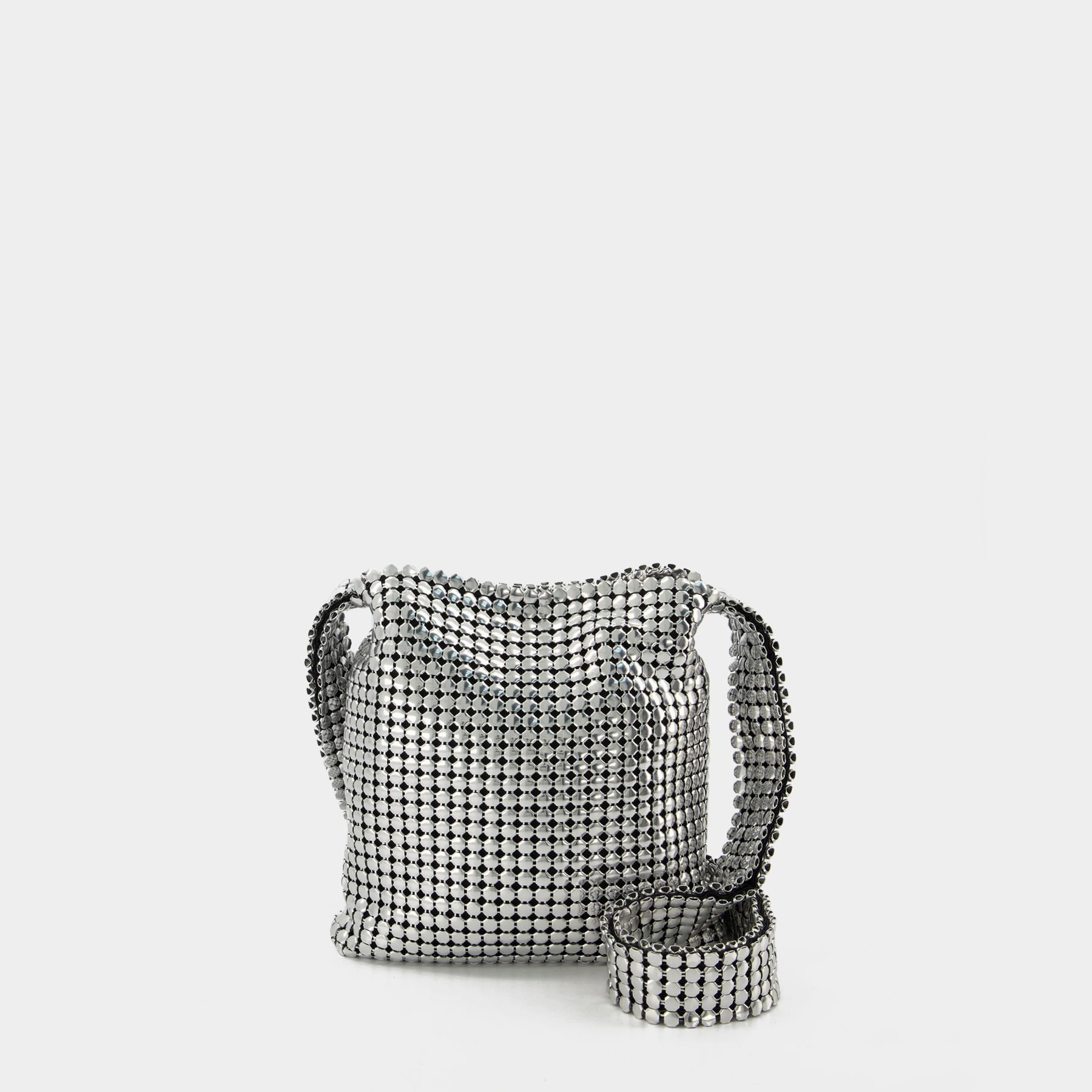 Pixel Mini Hobo Bag - Paco Rabanne - Silver - Metal