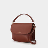 Sarah Shoulder A Strap Mini Hobo Bag - A.P.C. - Hazelnut - Leather