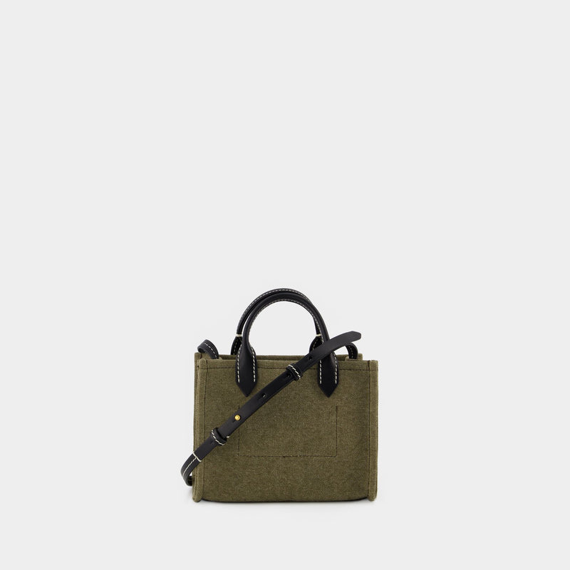 B-Army Mini Shopper Bag - Balmain - Canvas - Khaki/Black