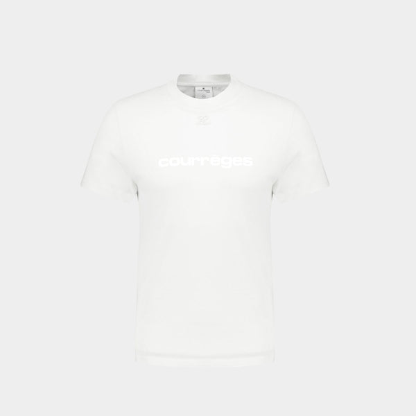 Classic Shell  T-Shirt - Courrèges - White - Cotton