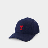 Brodée Red Adc Hat - Ami Paris - Indigo