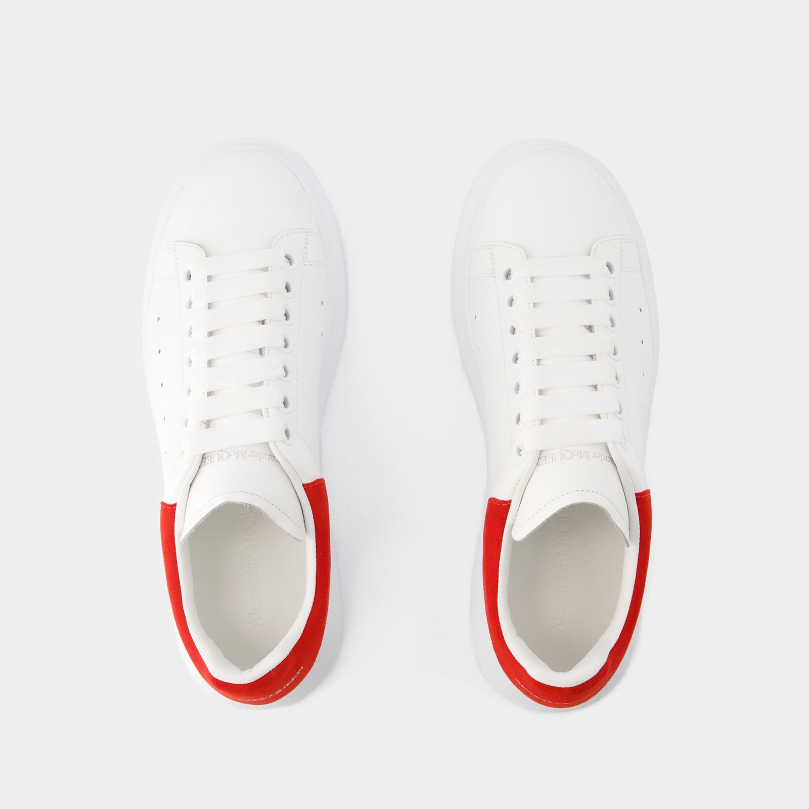 Oversized Sneakers Alexander Mcqueen Leather White Red