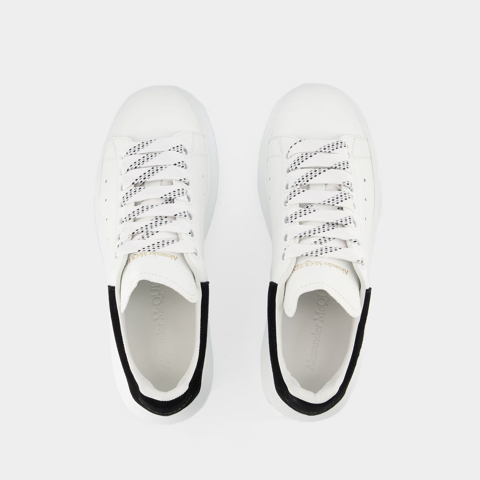 Oversized Sneakers Alexander Mcqueen White Black Leather