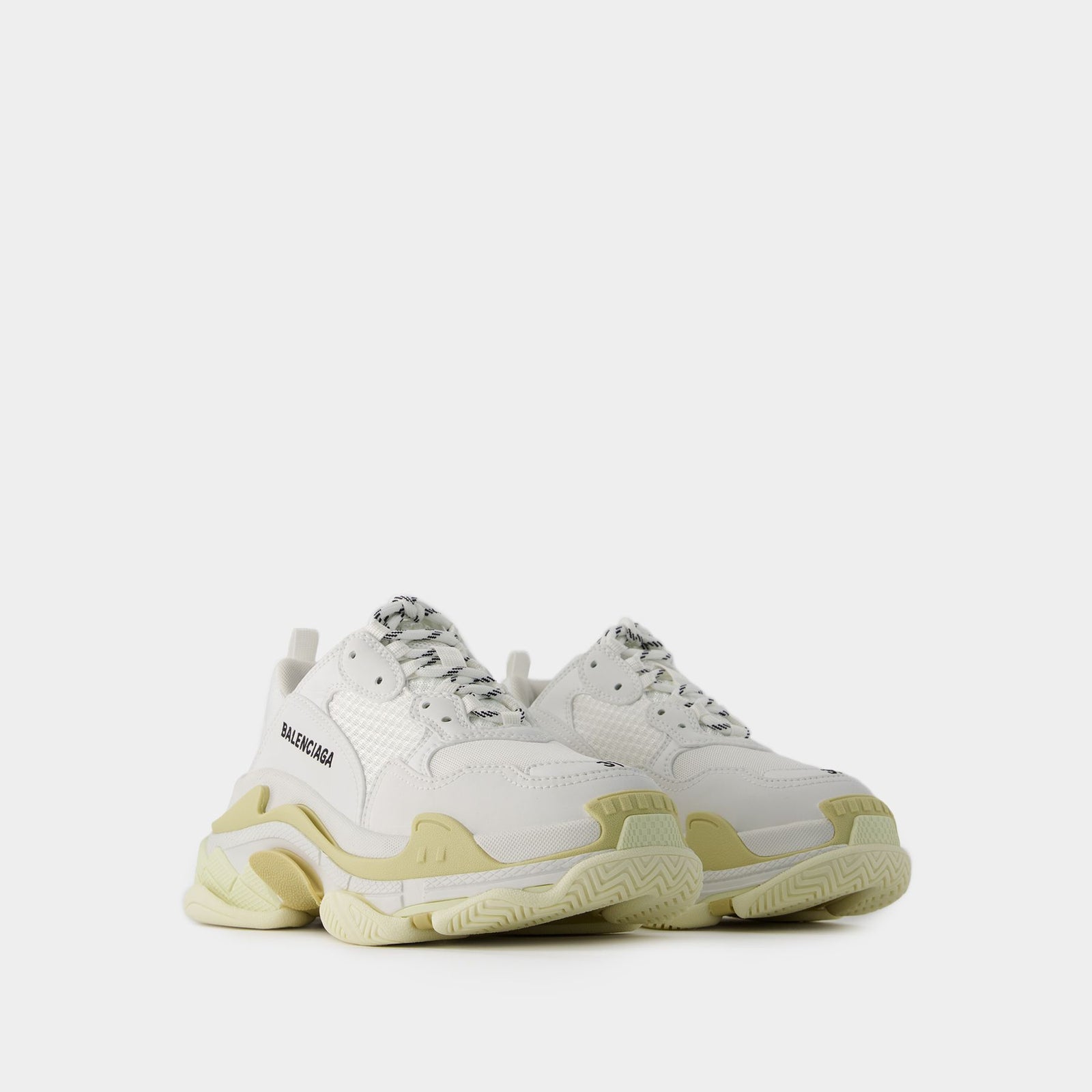 Triple S Sneakers Balenciaga Leather Free White