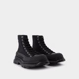 Tread Slick Sneakers in Black Fabric