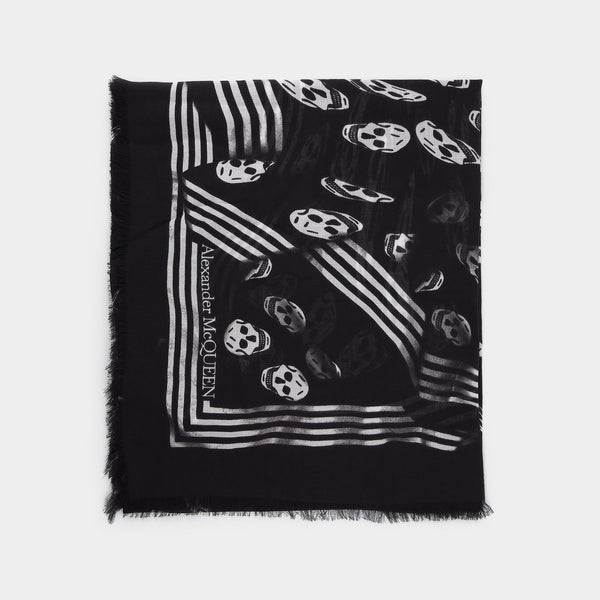 Vortex Biker Scarf in Black and Ivory Modal