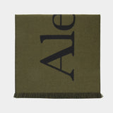 Sc Classic Logo Scarf - Alexander Mcqueen -  Khaki/Black - Wool