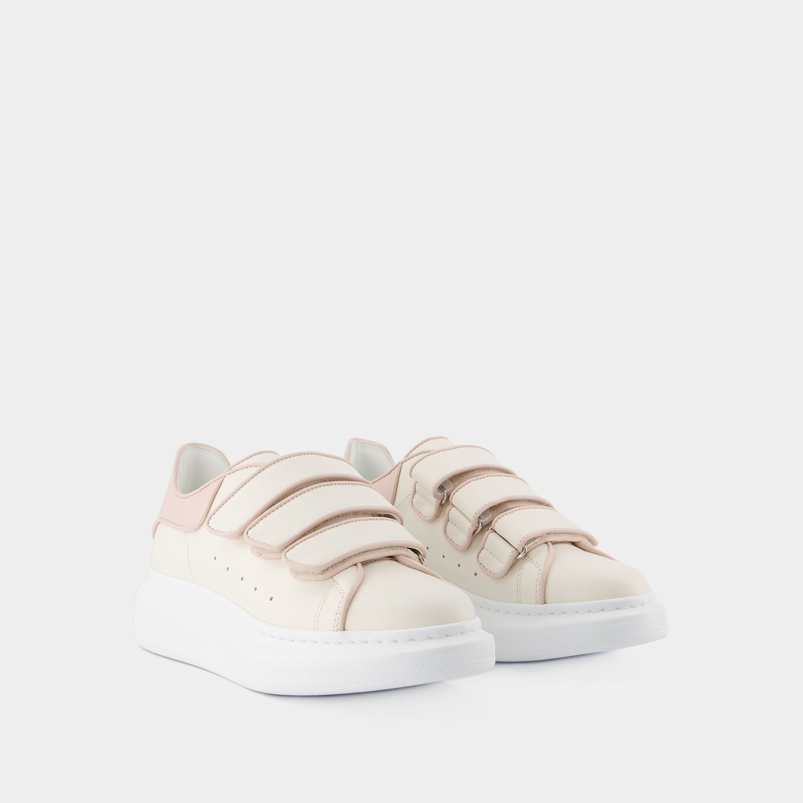 Oversized Sneakers Alexander Mcqueen Cream Leather