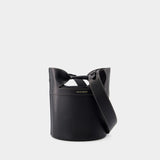 The Bucket Bow Crossbody - Alexander McQueen - Leather - Black