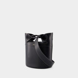 The Bucket Bow Crossbody - Alexander McQueen - Leather - Black