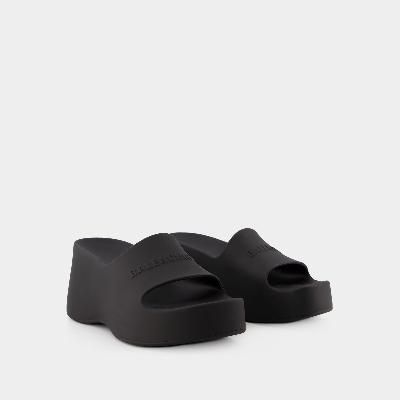 Chunky Wedge Sandals Balenciaga Black