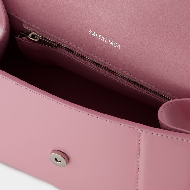 Luxury handbag - Hourglass Balenciaga handbag in smooth light pink