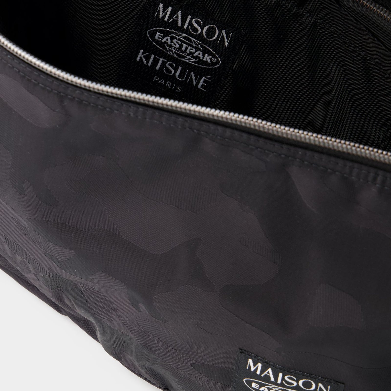 Maison Kitsune X Eastpak Springer Belt Bag in Black Nylon