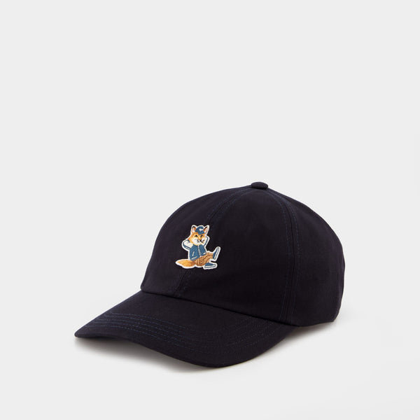 Dressed Fox 6P Cap - Maison Kitsuné - Blue - Cotton