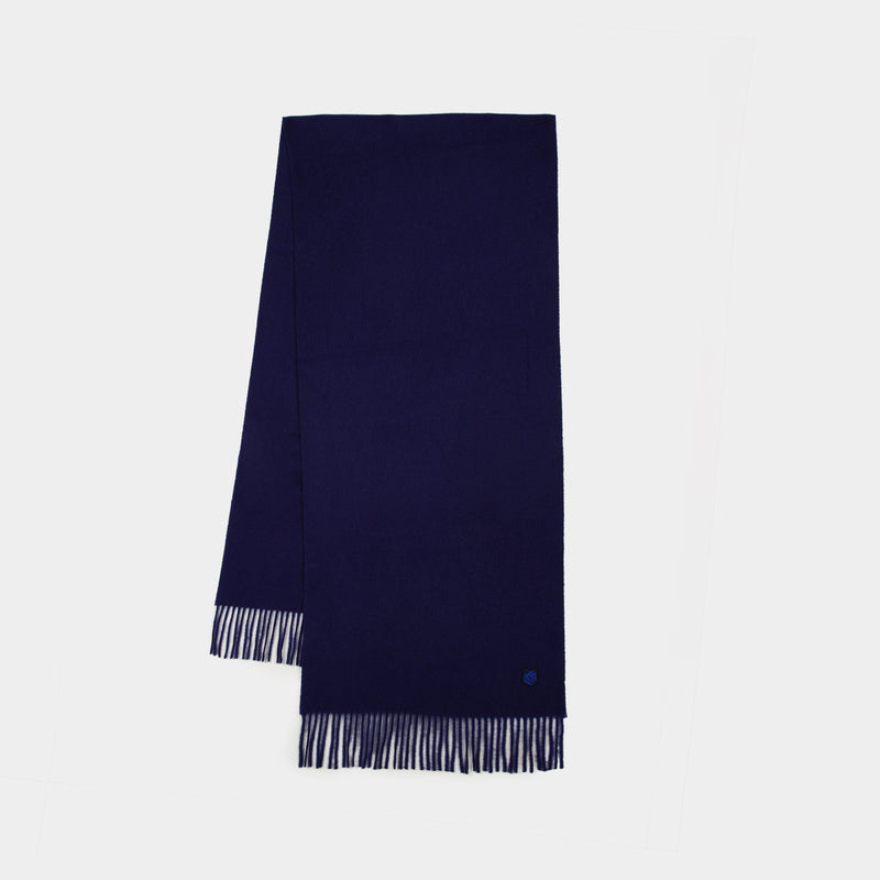 Fox Head Scarf - Maison Kitsune - Wool - Blue