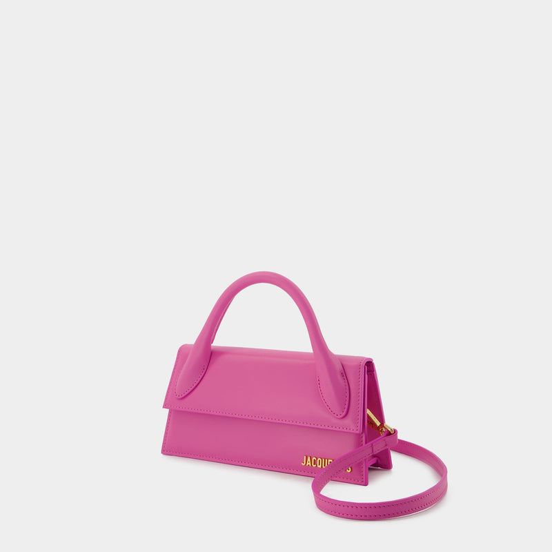 Jacquemus Pink Nubuck Leather Le Chiquito Noeud Top Handle Bag Jacquemus