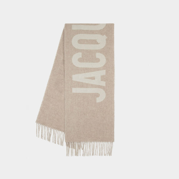 Jacquemus Scarf in Beige Wool