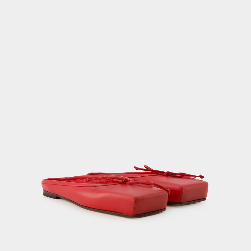 Ballerina Mules - Jacquemus - Leather - Red