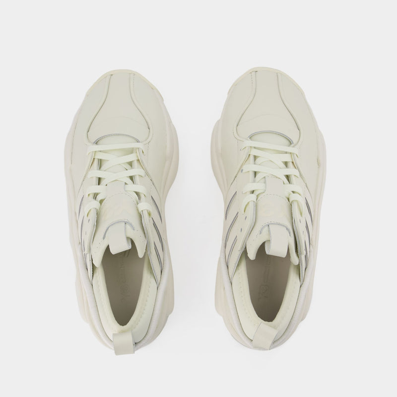 Adidas white chunky clearance leather low top sneakers