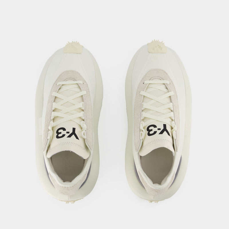 Makura Sneakers - Y-3 - Cream/Grey - Leather