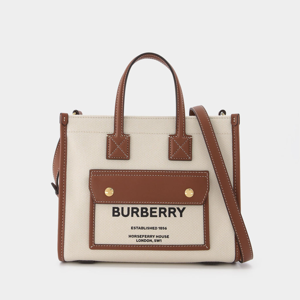 Ll Mn Pocket Dtl Ll6 Tote Bag - Burberry - Black/Black - Cotton