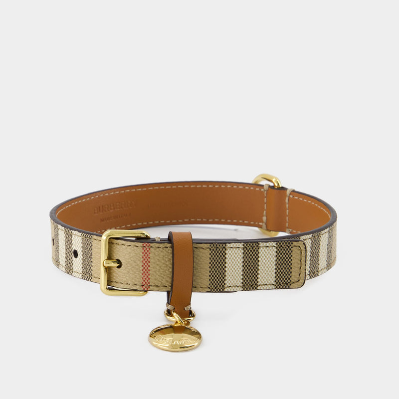 Dog leash S - Burberry - Leather - Briar Brown