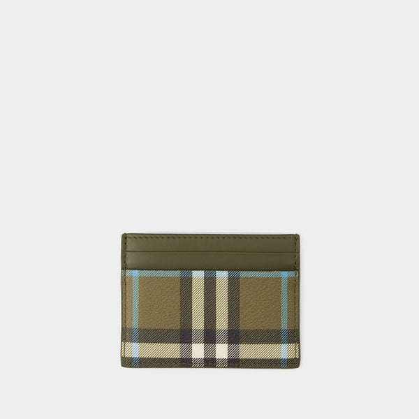 Burberry Leather zipped envelope with tartan pattern