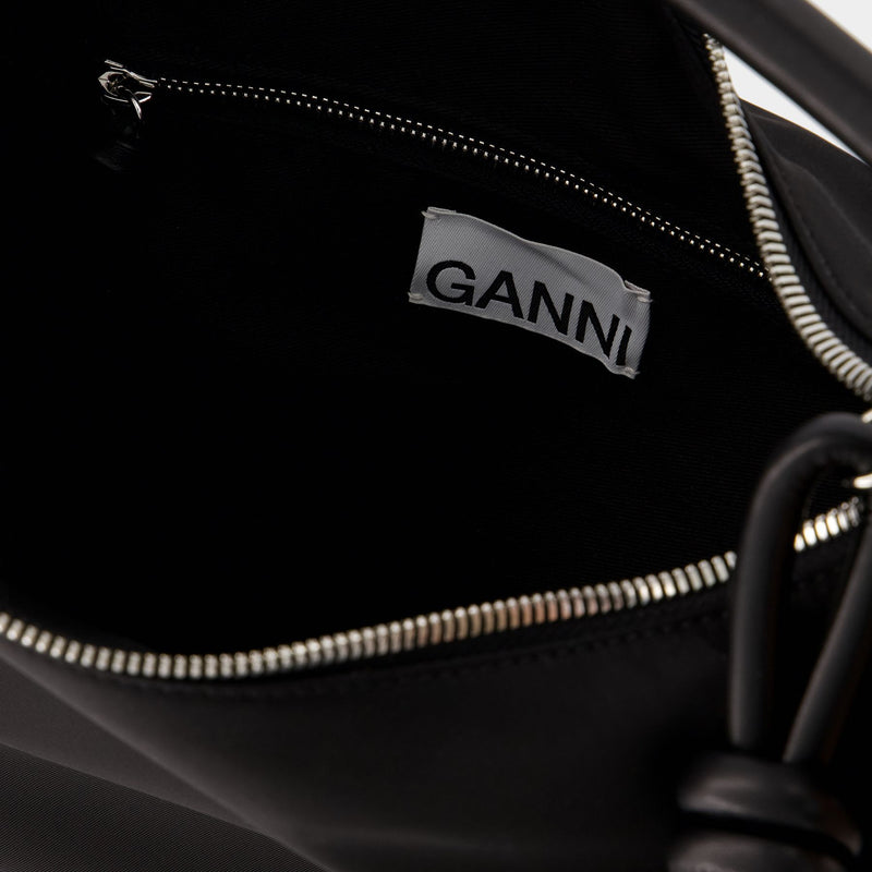 Ganni Knot Baguette Bag in Black