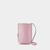 Banner Small crossbody - Ganni - Leather - Pink