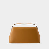 T-Lock Top Handle Bag - Toteme - Leather - Tan