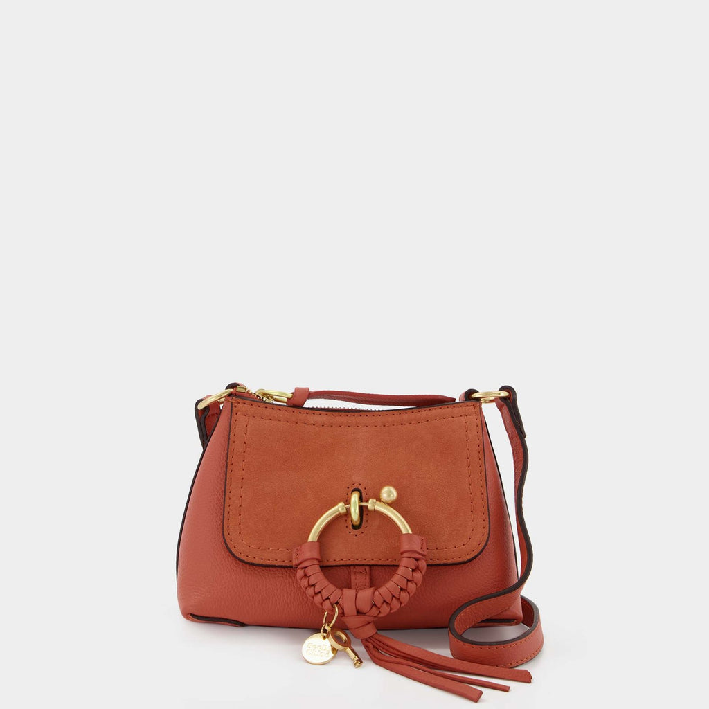 Joan Small Leather Crossbody Bag in Pink - See By Chloe