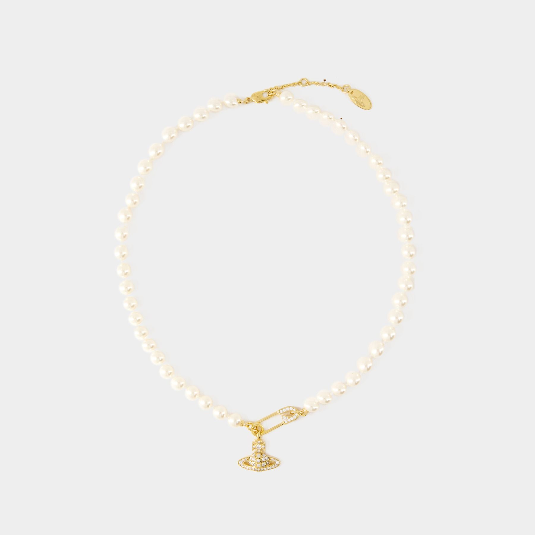 Lucrece Pearl Necklace - Vivienne Westwood - Brass - Gold