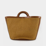 Tropicalia Large Shopper Bag - Marni - Raw Sienna - Leather