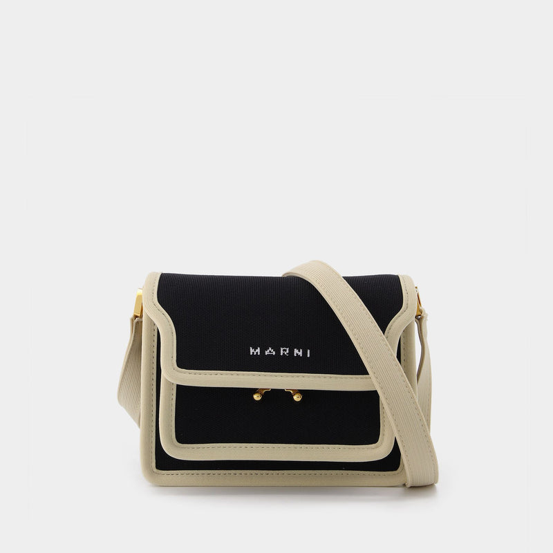Marni Off-White and Brown Mini Trunk Bag Marni
