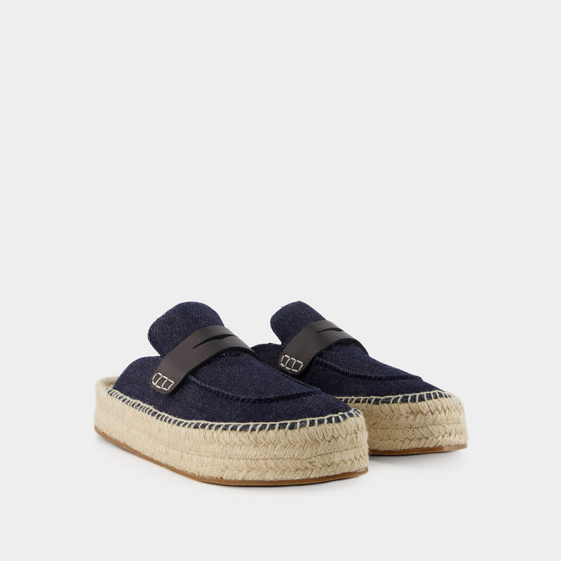 Espadrilles Slides - J.W. Anderson - Navy - Leather