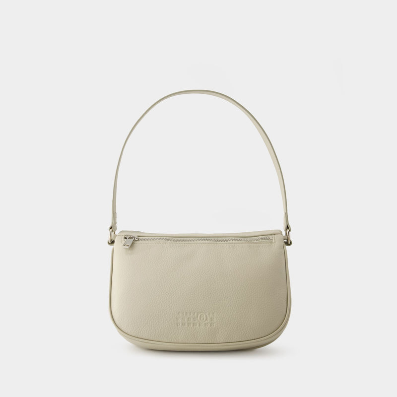 Double Slouchy Hobo Bag - MM6 Maison Margiela - Leather - White