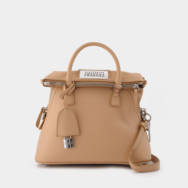 5Ac Mini Bag in Beige Leather - Maison Margiela