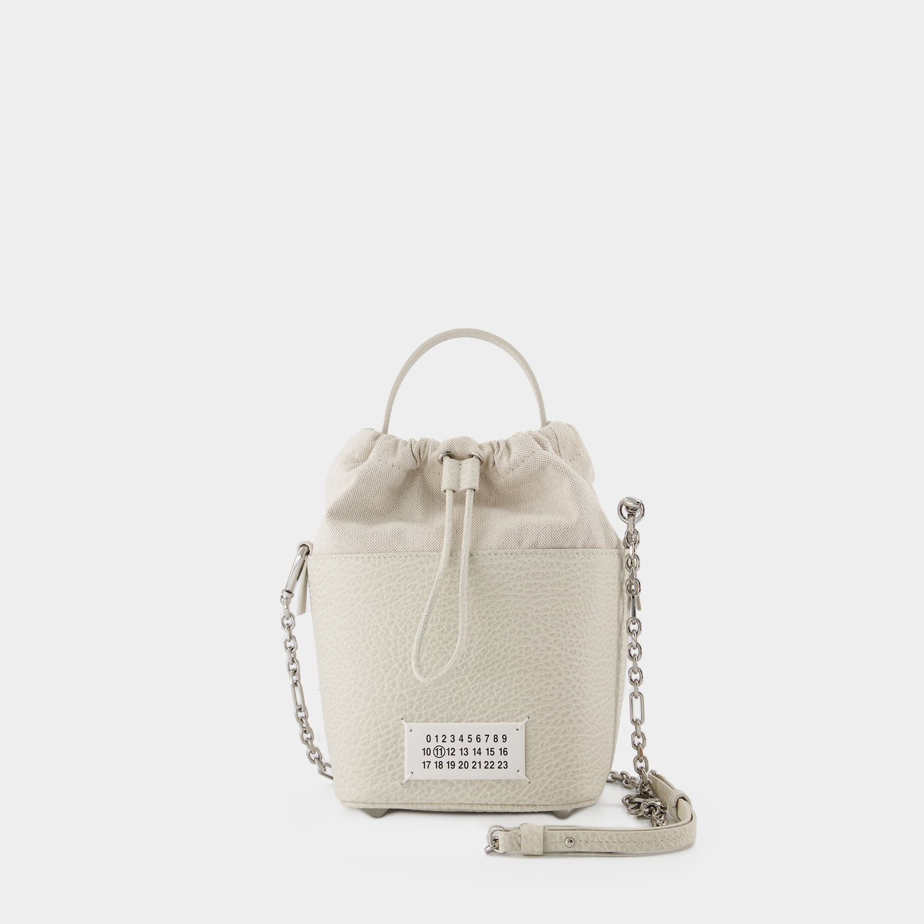 Hobo 5Ac Bucket Bag Small - Maison Margiela - Leather - Beige