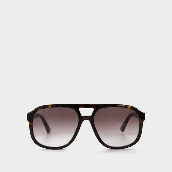 Gucci GG1188S Black Gold Aviator Sunglasses