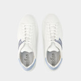 H Slash Sneakers - Hogan - Leather - White