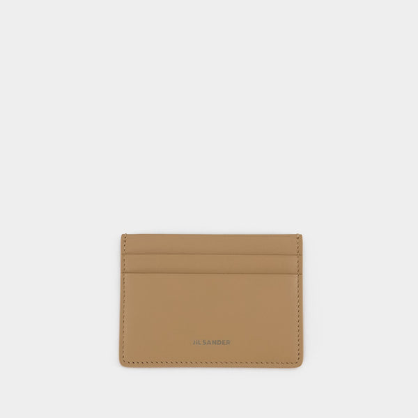 Card Holder - Jil Sander - Leather - Beige