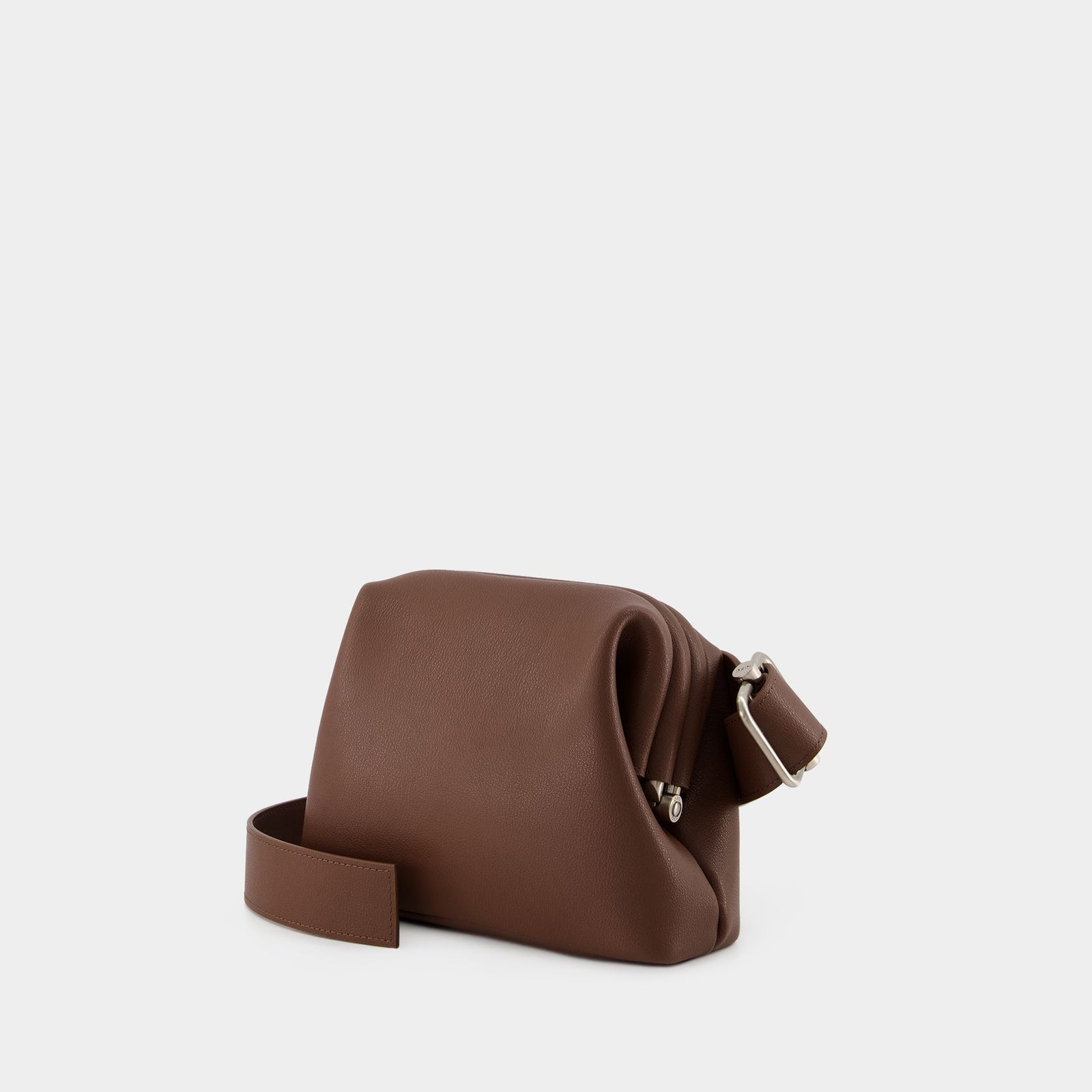 Mini Brot Hobo Bag - Osoi - Pebble Mud Brown - Leather